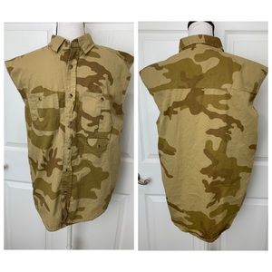 10 Deep X Mens Large Brown Camouflage Vest Jacket